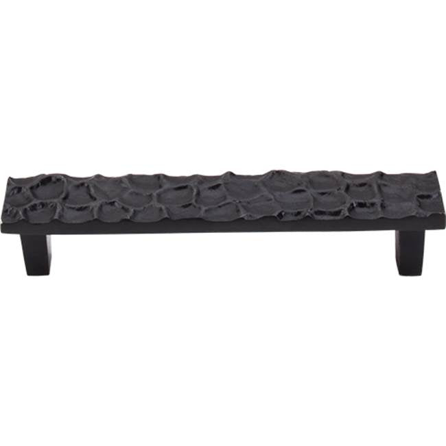 Top Knobs - Cobblestone Pull 5 1/16 Inch (c-c) Coal Black - Coal Black