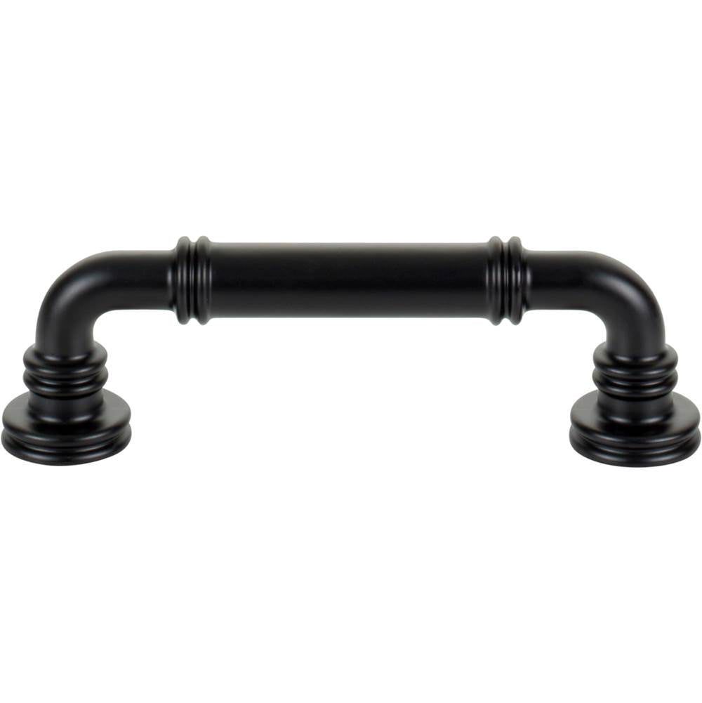 Top Knobs - Cranford Pull 3 3/4 Inch (c-c) Flat Black - Flat Black