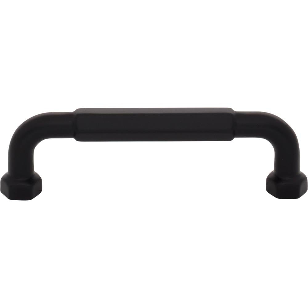 Top Knobs - Dustin Pull 3 3/4 Inch (c-c) Flat Black - Flat Black