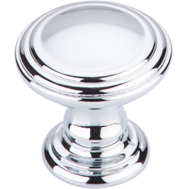 Top Knobs - Reeded Knob 1 1/4 Inch Polished Chrome - Polished Chrome