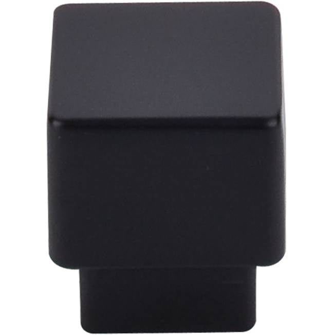 Top Knobs - Tapered Square Knob 1 Inch Flat Black - Flat Black