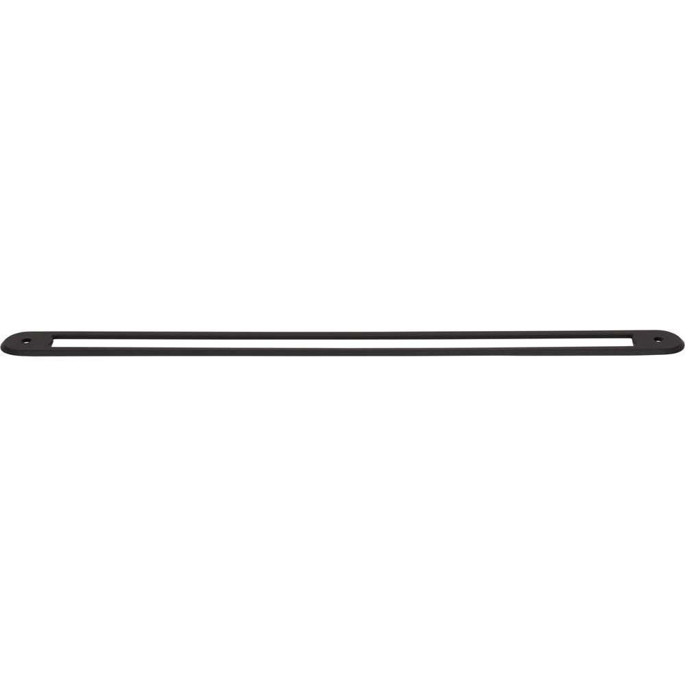 Top Knobs - Brockwell Backplate 12 Inch (c-c) Flat Black - Flat Black