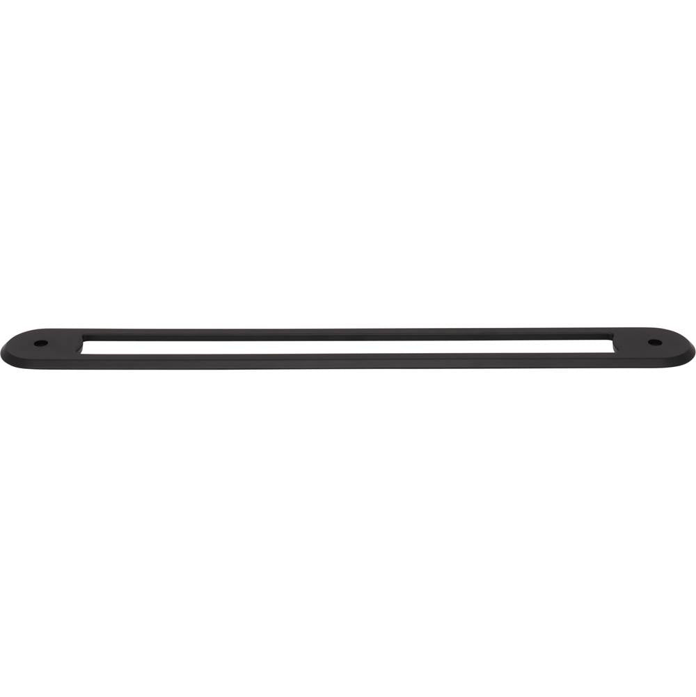 Top Knobs - Brockwell Appliance Backplate 12 Inch (c-c) Flat Black - Flat Black