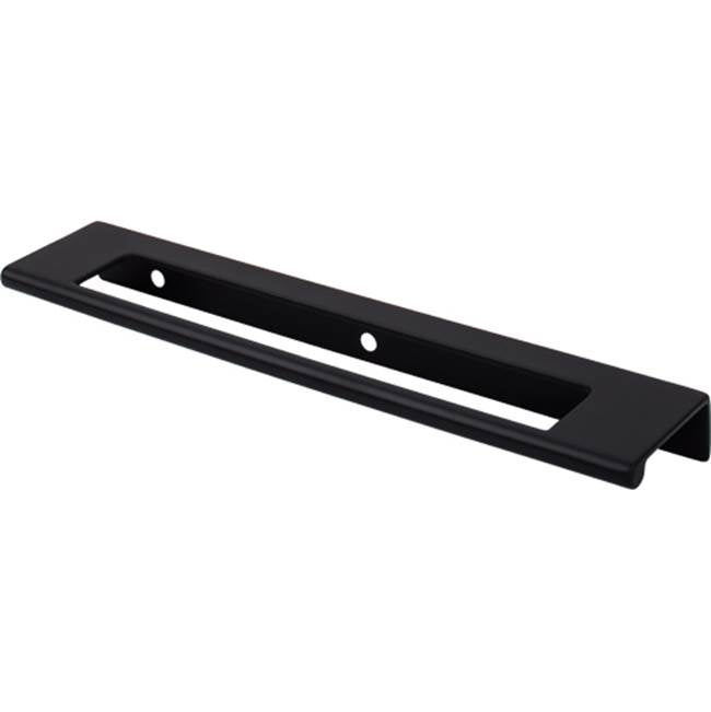 Top Knobs - Europa Cut Out Tab Pull 6 Inch (c-c) Flat Black - Flat Black
