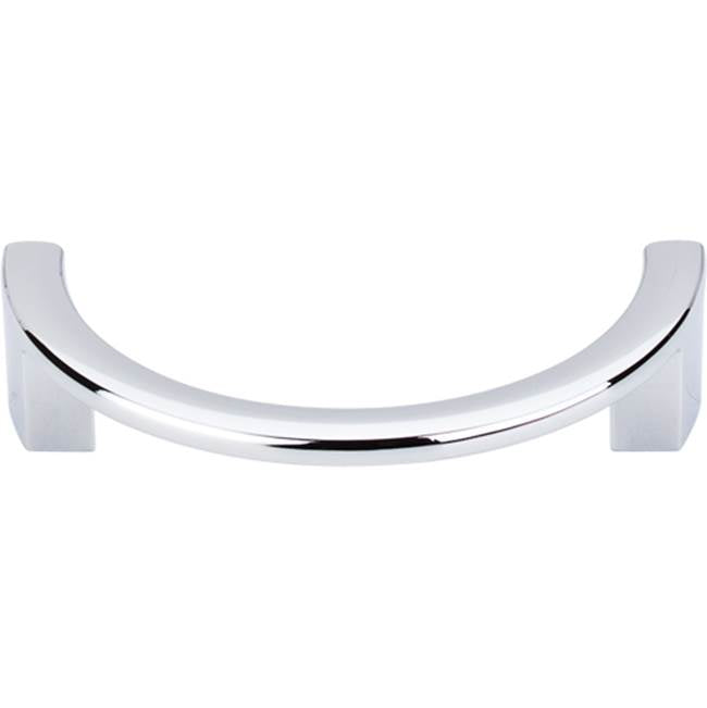 Top Knobs - Half Circle Open Pull 3 1/2 Inch (c-c) Polished Chrome - Polished Chrome