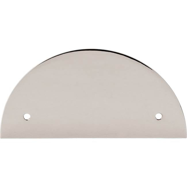 Top Knobs - Half Circle Back Plate 3 1/2 Inch (c-c) Polished Nickel - Polished Nickel
