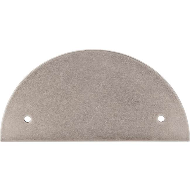 Top Knobs - Half Circle Back Plate 3 1/2 Inch (c-c) Pewter Antique - Pewter Antique