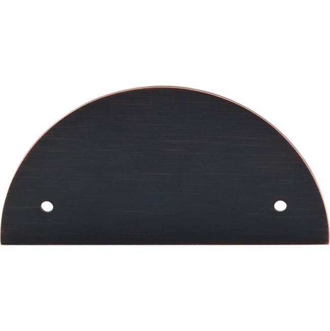 Top Knobs - Half Circle Back Plate 3 1/2 Inch (c-c) Tuscan Bronze - Tuscan Bronze