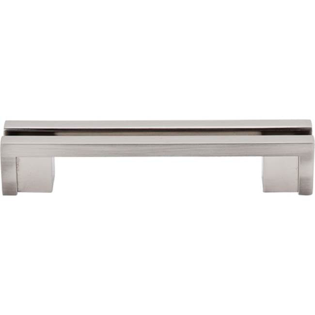 Top Knobs - Flat Rail Pull 3 1/2 Inch (c-c) Brushed Satin Nickel - Brushed Satin Nickel