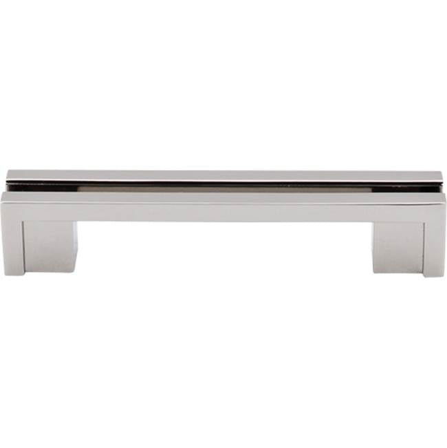 Top Knobs - Flat Rail Pull 3 1/2 Inch (c-c) Polished Nickel - Polished Nickel