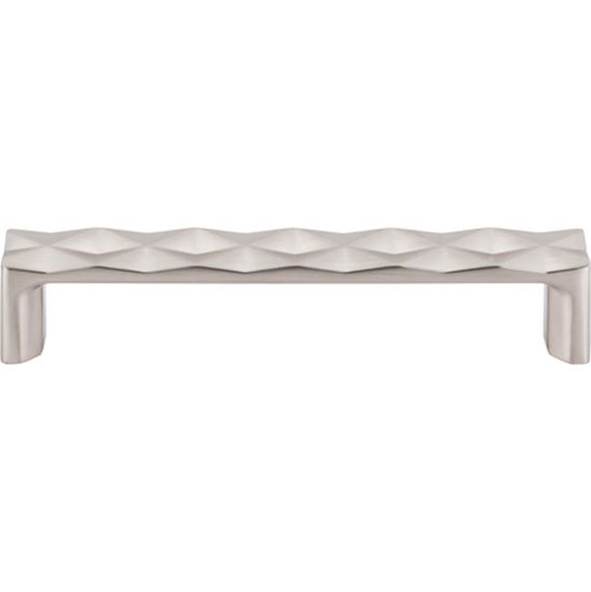 Top Knobs - Quilted Pull 5 1/16 Inch (c-c) Brushed Satin Nickel - Brushed Satin Nickel