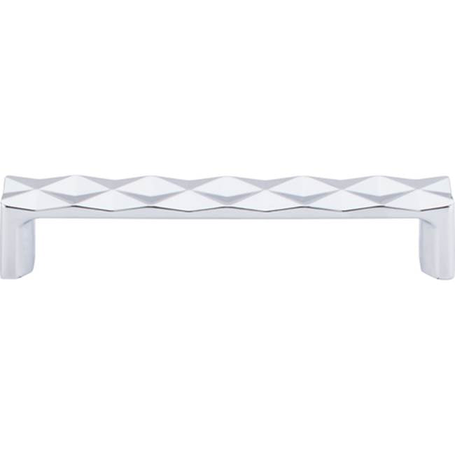 Top Knobs - Quilted Pull 5 1/16 Inch (c-c) Polished Chrome - Polished Chrome