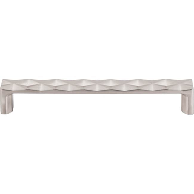 Top Knobs - Quilted Pull 6 5/16 Inch (c-c) Brushed Satin Nickel - Brushed Satin Nickel