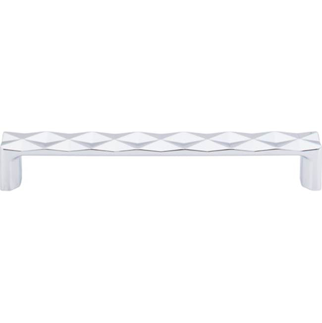 Top Knobs - Quilted Pull 6 5/16 Inch (c-c) Polished Chrome - Polished Chrome