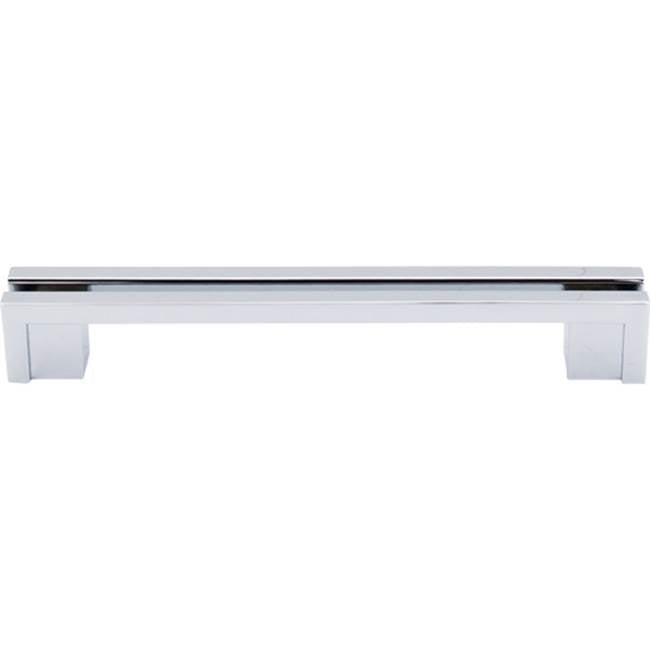 Top Knobs - Flat Rail Pull 5 Inch (c-c) Polished Chrome - Polished Chrome