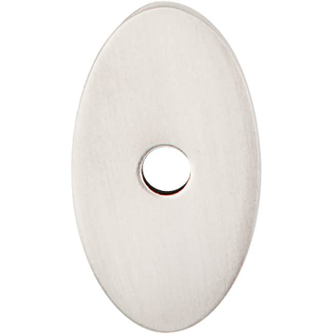 Top Knobs - Oval Backplate 1 1/4 Inch Brushed Satin Nickel - Brushed Satin Nickel