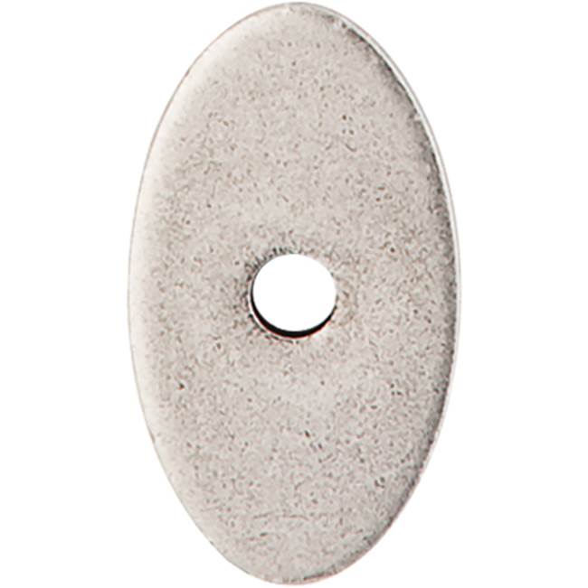 Top Knobs - Oval Backplate 1 1/4 Inch Pewter Antique - Pewter Antique