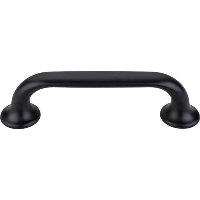 Top Knobs - Oculus Oval Pull 3 3/4 Inch (c-c) Flat Black - Flat Black