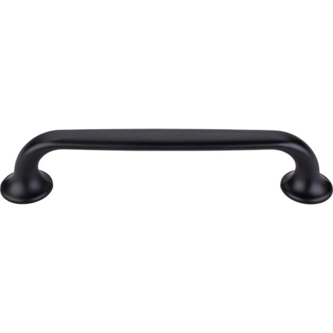 Top Knobs - Oculus Oval Pull 5 1/16 Inch (c-c) Flat Black - Flat Black