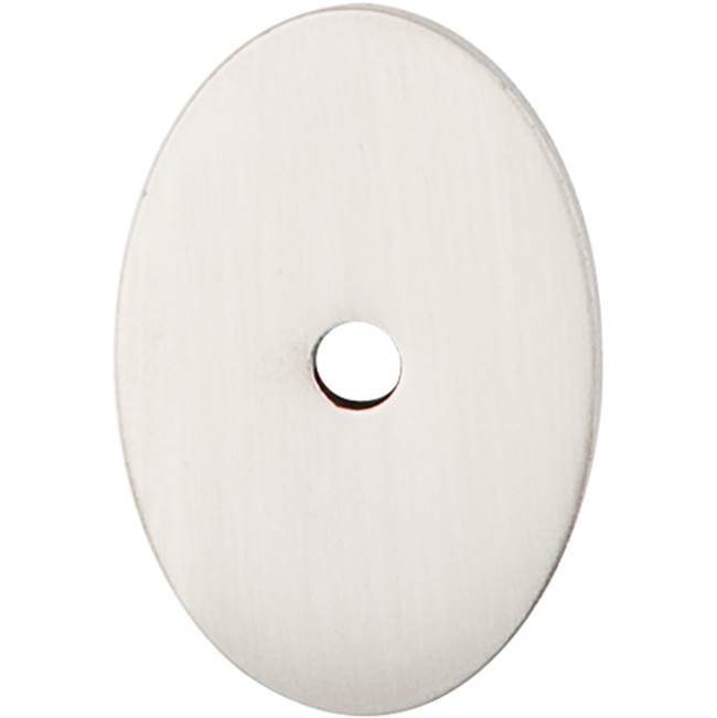 Top Knobs - Oval Backplate 1 1/2 Inch Brushed Satin Nickel - Brushed Satin Nickel