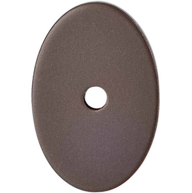 Top Knobs - Oval Backplate 1 1/2 Inch Oil Rubbed Bronze - Oil Rubbed Bronze