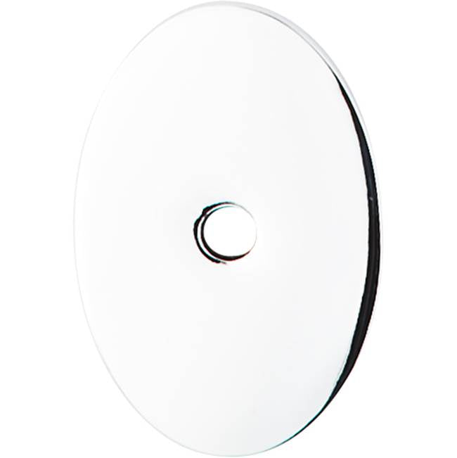 Top Knobs - Oval Backplate 1 1/2 Inch Polished Chrome - Polished Chrome