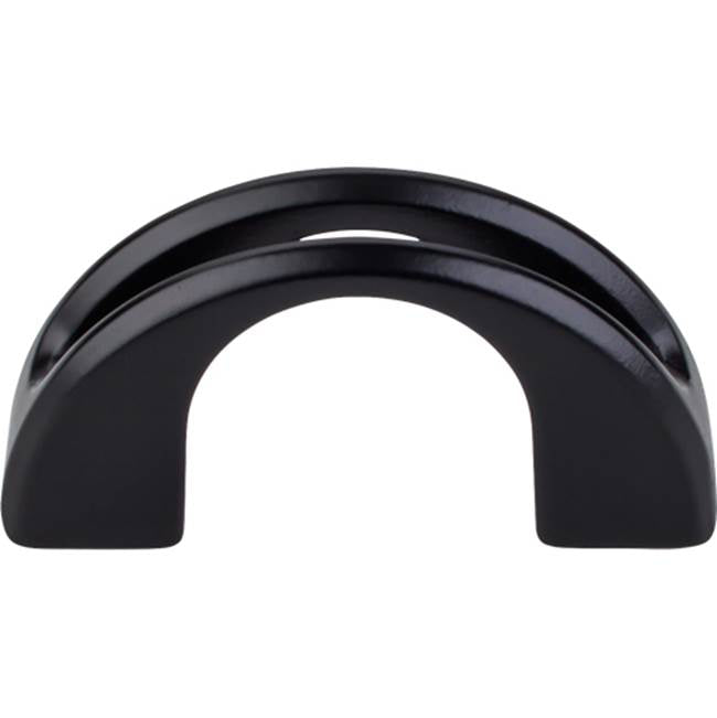 Top Knobs - Tango U Finger Pull 1 1/4 Inch (c-c) Flat Black - Flat Black