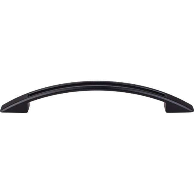 Top Knobs - Tango Cut Out Pull 5 1/16 Inch (c-c) Flat Black - Flat Black