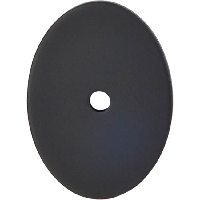 Top Knobs - Oval Backplate 1 3/4 Inch Flat Black - Flat Black