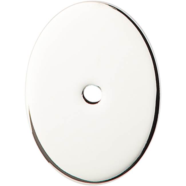 Top Knobs - Oval Backplate 1 3/4 Inch Polished Nickel - Polished Nickel