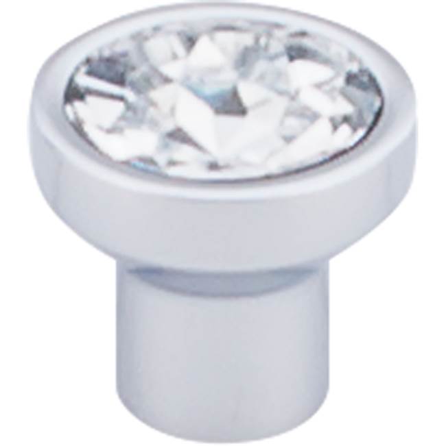 Top Knobs - Wentworth Crystal Knob 13/16 Inch Polished Chrome Base - Polished Chrome