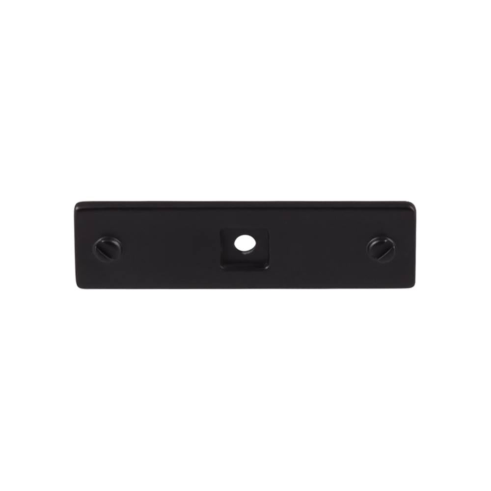 Top Knobs - Channing Backplate 3 Inch Flat Black - Flat Black