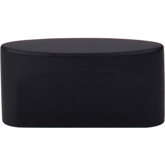 Top Knobs - Oval Slot Knob 1 1/2 Inch (c-c) Flat Black - Flat Black