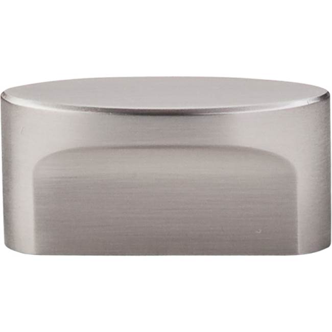 Top Knobs - Oval Slot Knob 1 1/2 Inch (c-c) Brushed Satin Nickel - Brushed Satin Nickel