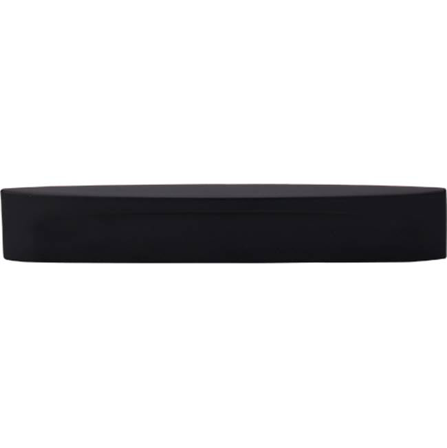 Top Knobs - Oval Long Slot Pull 5 Inch (c-c) Flat Black - Flat Black