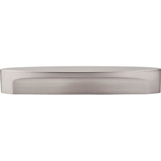 Top Knobs - Oval Long Slot Pull 5 Inch (c-c) Brushed Satin Nickel - Brushed Satin Nickel