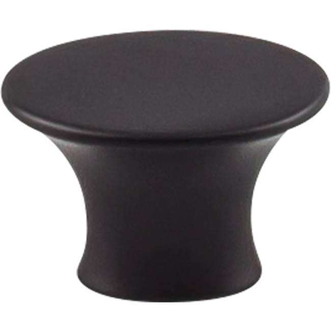 Top Knobs - Edgewater Knob 1 5/16 Inch Flat Black - Flat Black