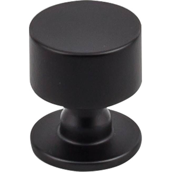 Top Knobs - Lily Knob 1 1/8 inch Flat Black - Flat Black