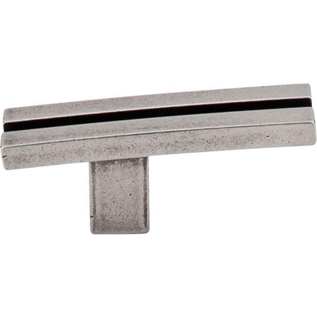 Top Knobs - Inset Rail Knob 2 5/8 Inch Pewter Antique - Pewter Antique
