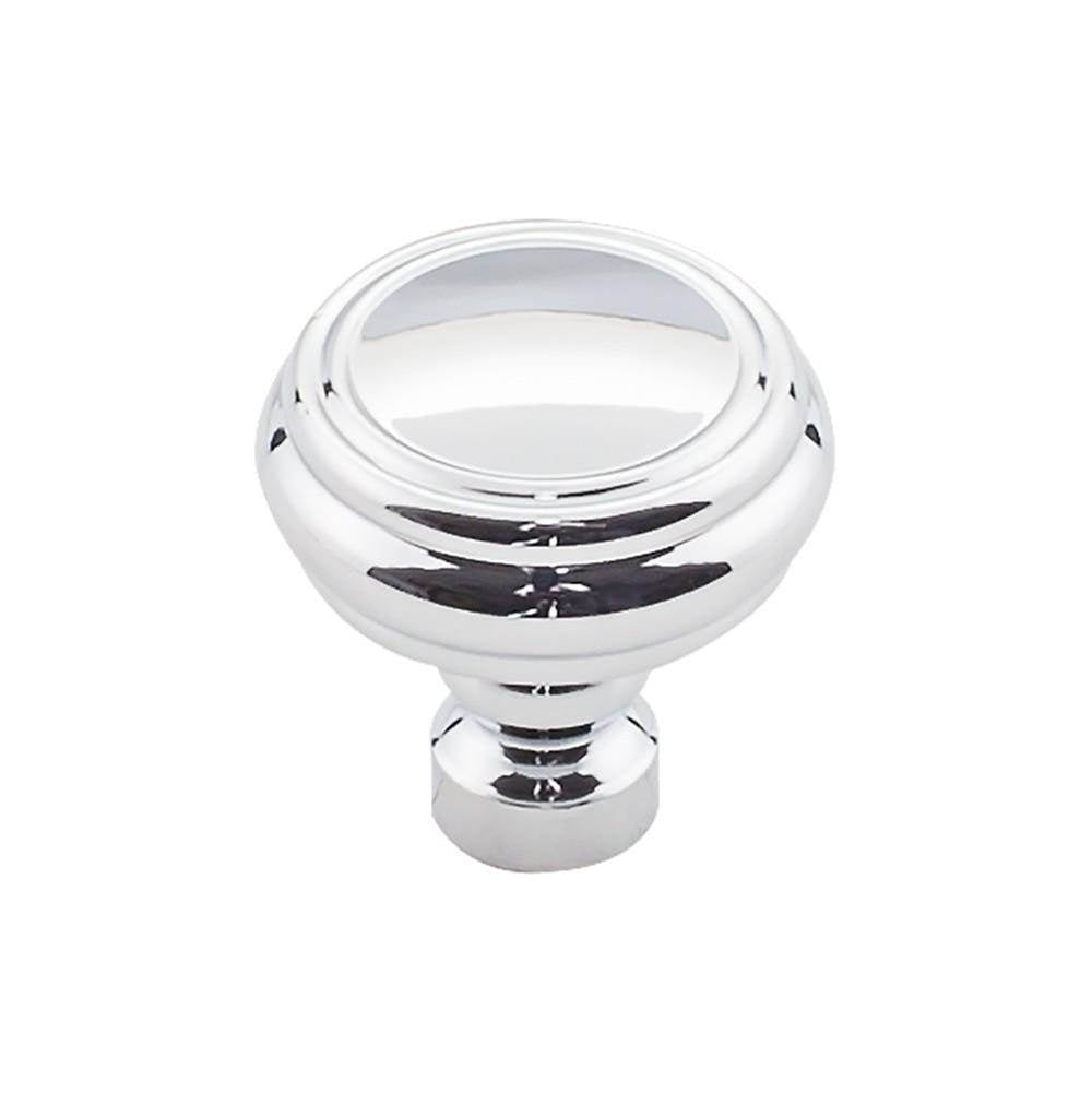 Top Knobs - Brixton Rimmed Knob 1 1/4 Inch Polished Chrome - Polished Chrome
