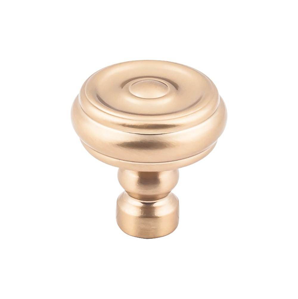 Top Knobs - Brixton Button Knob 1 1/4 Inch Honey Bronze - Honey Bronze