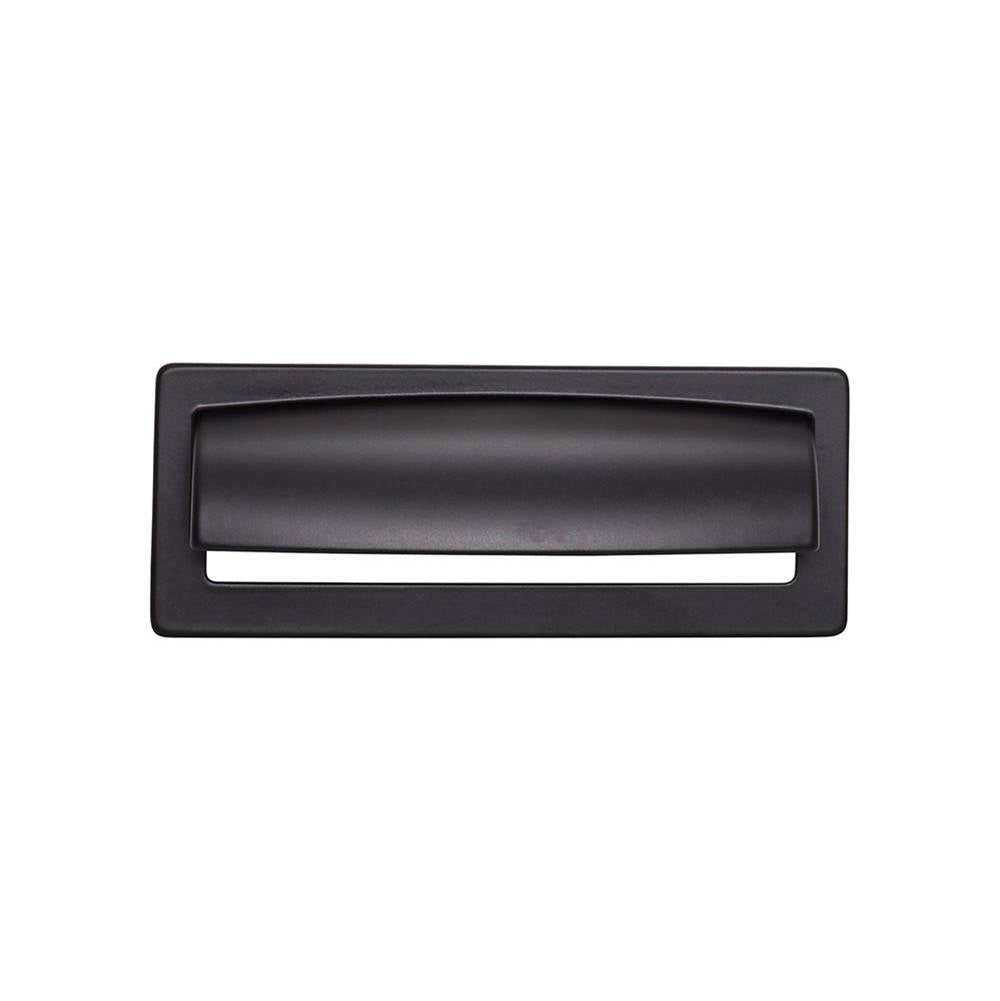 Top Knobs - Hollin Cup Pull 3 3/4 Inch (c-c) Flat Black - Flat Black