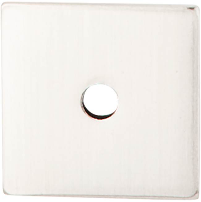 Top Knobs - Square Backplate 1 Inch Brushed Satin Nickel - Brushed Satin Nickel
