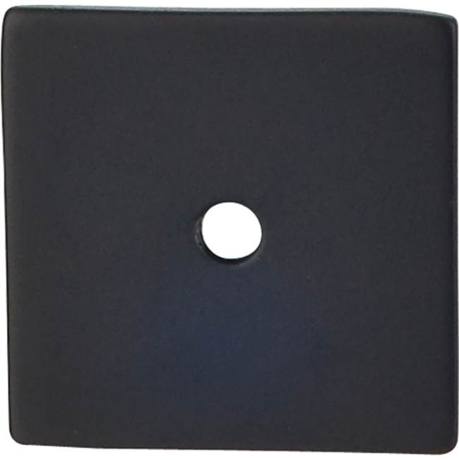 Top Knobs - Square Backplate 1 1/4 Inch Flat Black - Flat Black