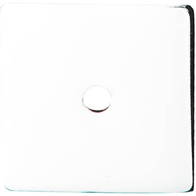 Top Knobs - Square Backplate 1 1/4 Inch Polished Chrome - Polished Chrome