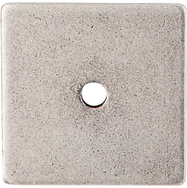 Top Knobs - Square Backplate 1 1/4 Inch Pewter Antique - Pewter Antique