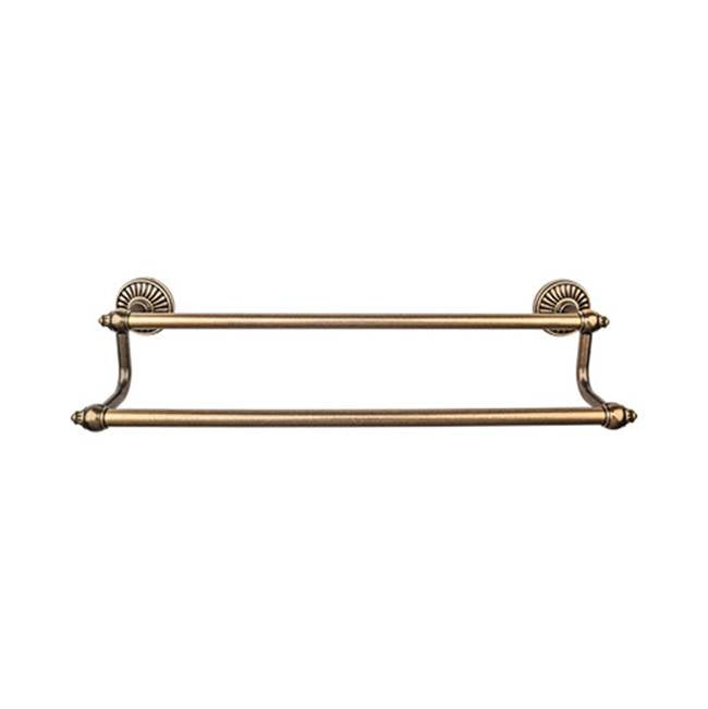 Top Knobs - Tuscany Bath Towel Bar 18 Inch Double German Bronze - German Bronze
