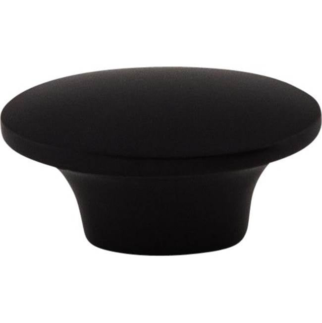 Top Knobs - Dakota Oval Knob 1 1/2 Inch Flat Black - Flat Black