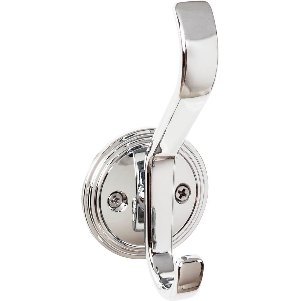 Top Knobs - Reeded Hook 4 11/16 Inch Polished Chrome - Polished Chrome