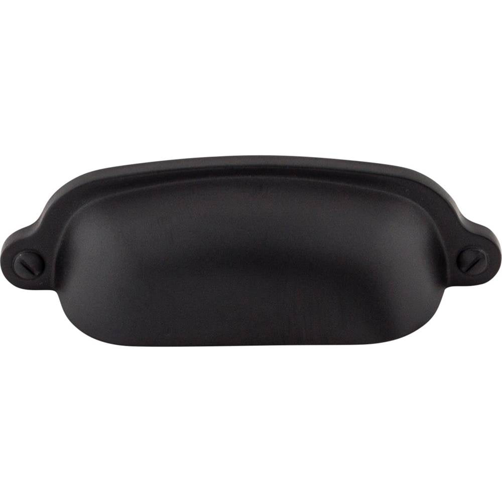 Top Knobs - Charlotte Cup Pull 2 9/16 Inch (c-c) Flat Black - Flat Black